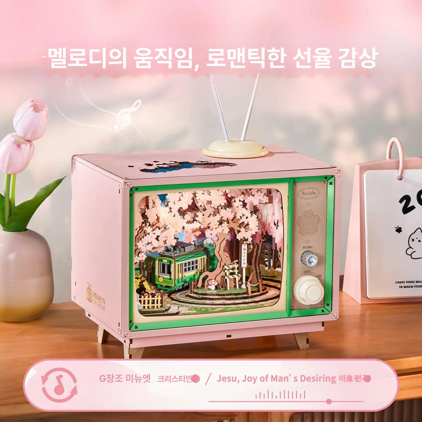 회전목마 오르골 우드 조립 키트 미니어처 음악박스 만들기 수공예 클래식 이미지 6