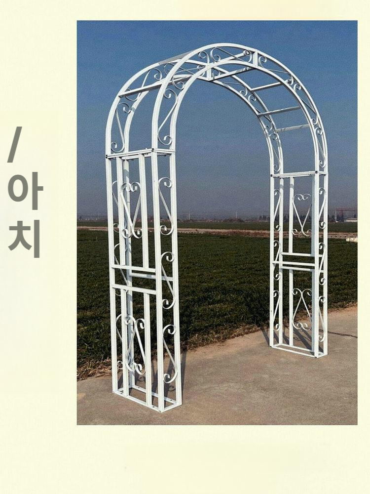 장미 아치 대형 철제 정원 넝쿨 지지대 조경 울타리 고딕 스타일 엔틱 펜스 - 상세 이미지 5