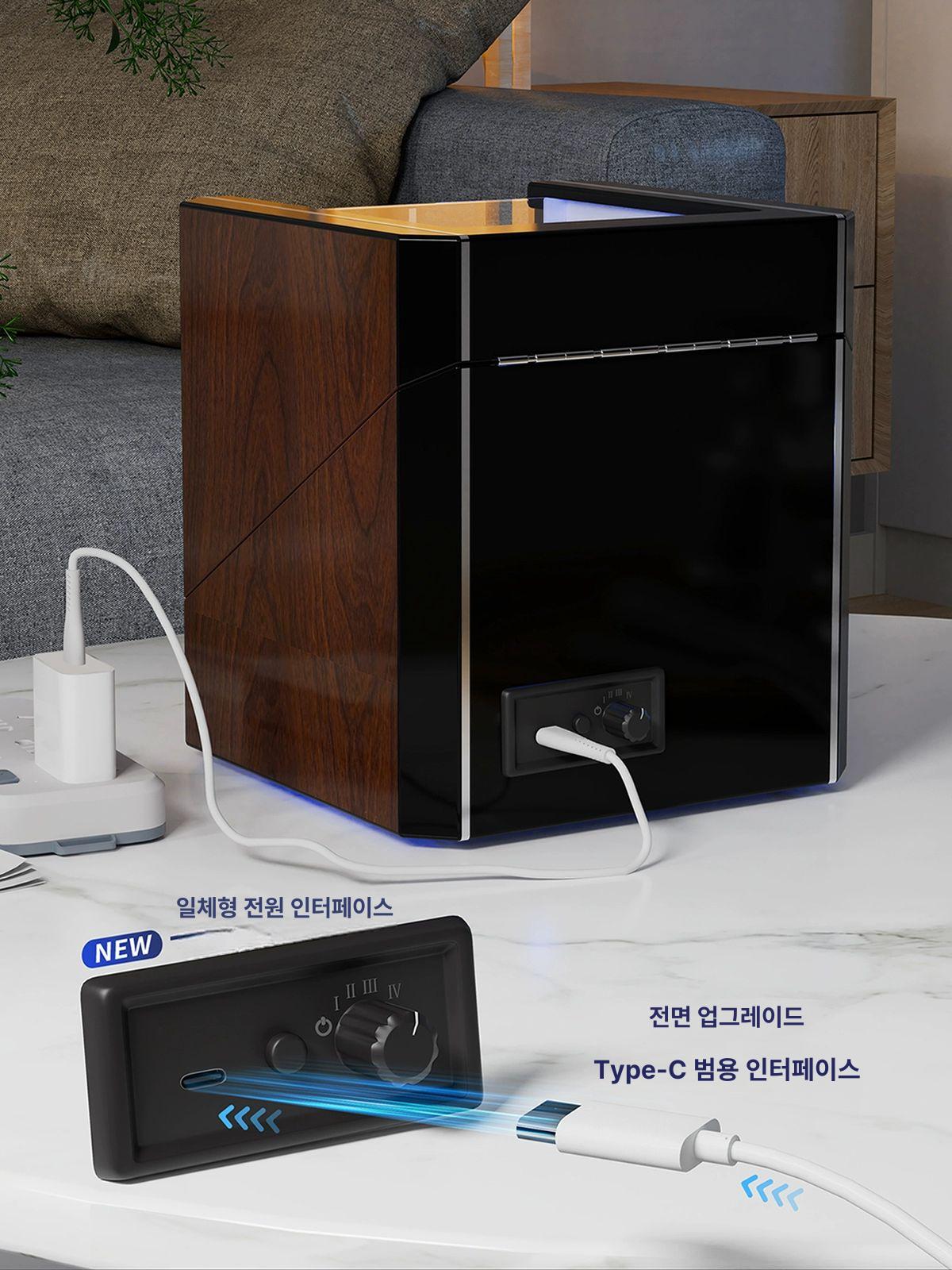 자동 워치와인더 기계식 시계보관함 거치대 오토매틱 정리함 회전 박스 손목시계 - 상세 이미지 3