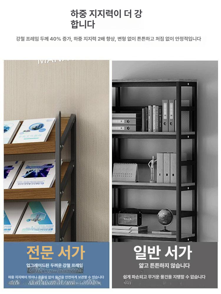 서점 진열대 카달로그 전시대 높이 신문 팜플렛 책꽂이 디스플레이 - 상세 이미지 4