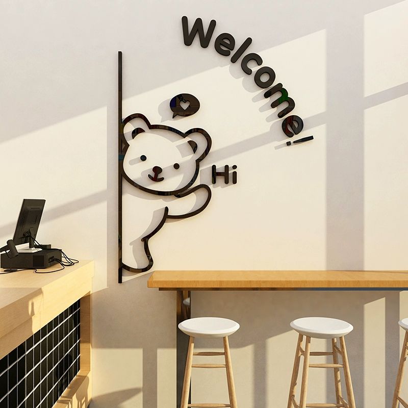 대형 벽데코스티커 레터링스티커 아크릴 꾸미기 인테리어 카페벽스티커 벽장식 스타일 - 상세 이미지 4