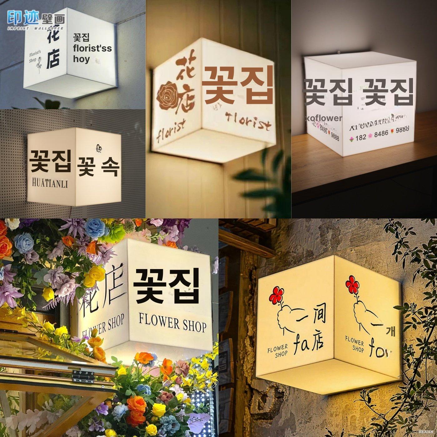 모서리조명 코너간판 led 카페 갈바 라이트박스 웜라이트 샵 광고판 사인보드 엣지등 - 상품 이미지