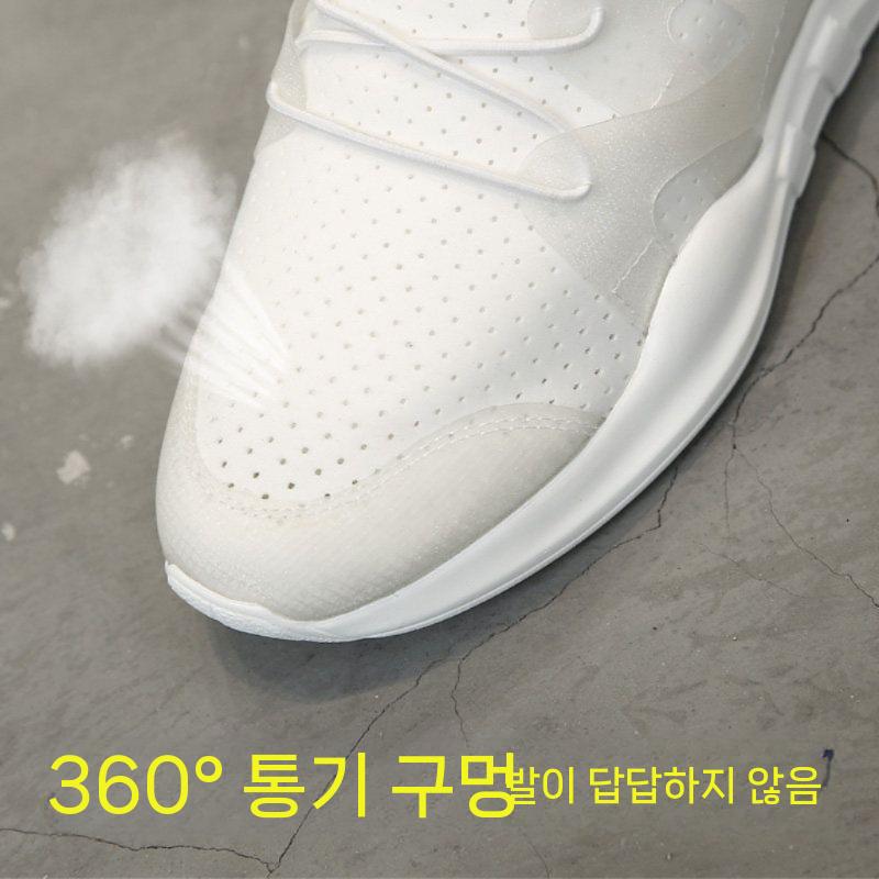 메쉬 운동화 발편한 헬스화 키높이 조깅화 남녀공용 스탠딩화 남여공용 런닝화 러닝화 실버 - 상세 이미지 3