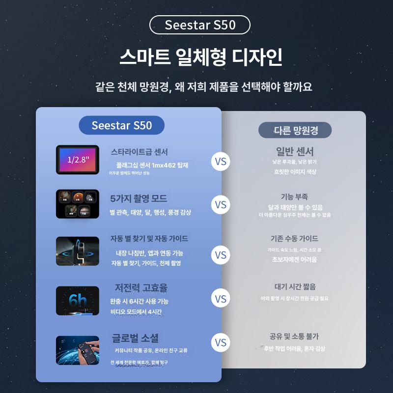 Seestar 망원경 휴대용 렌즈 관찰용 고배율 조정 야외 가이드 행성관측 광학 줌 촬영 이미지 6