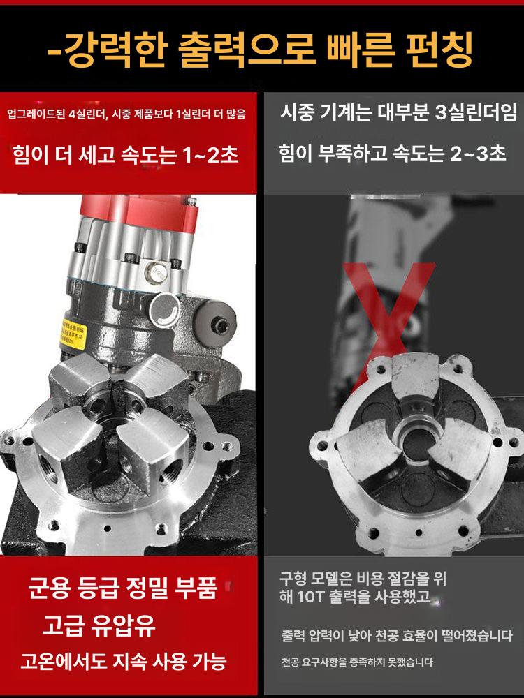 스텐 전동유압펀칭기 기계 공구 펀치 천공 머신 드릴 구멍뚫기 가공 도구 - 상세 이미지 3