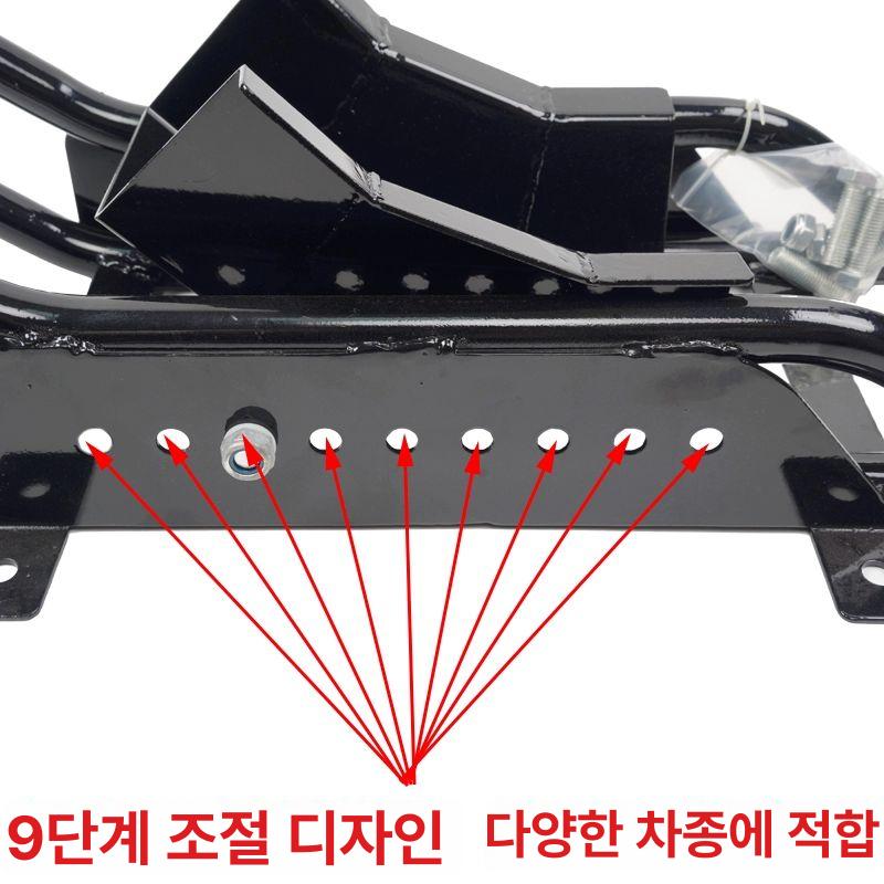 휠초크 앞바퀴받침대 조절형 오토바이 지지대 거치대 브래킷 주차랙 고정대 바닥고정 - 상세 이미지 3