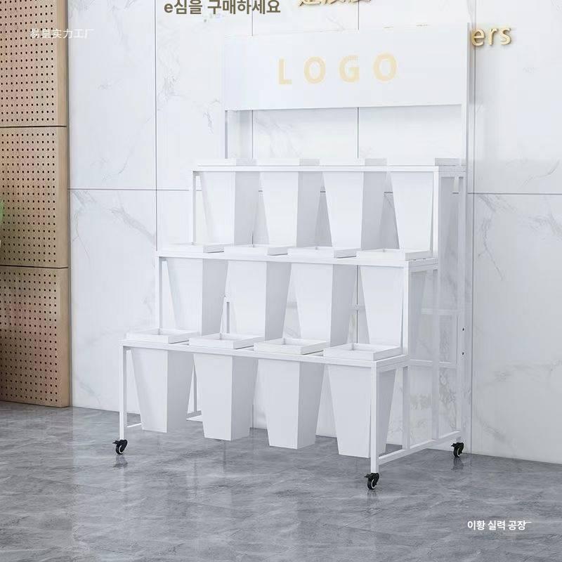이동식 화분선반 받침대 꽃 거치대 화분대 플라워 진열대 계단형 랙 바퀴 화분정리대 - 상세 이미지 2