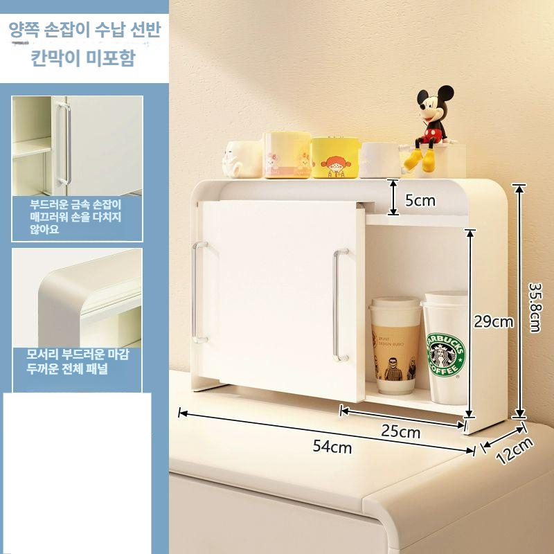 화이트 슬림수납장 선반 보관함 다용도 공간활용 수납함 캐비넷 틈새수납장 - 상품 이미지