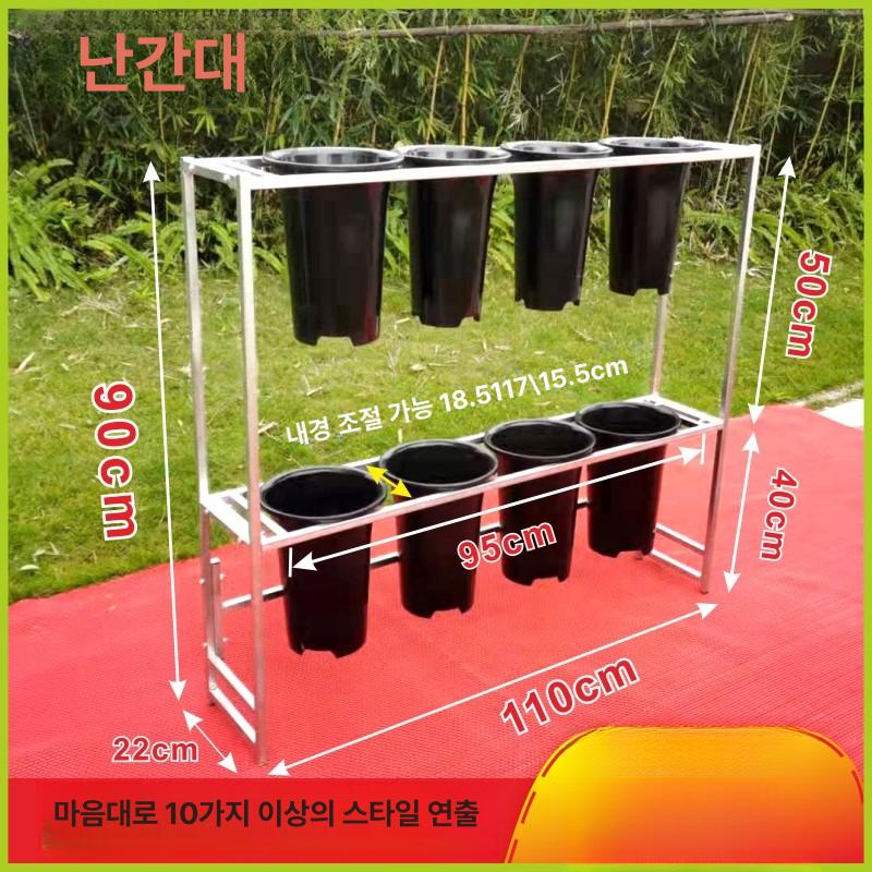 사각튜브 거치대 2단 다이 화초 벤치 화분대 난받침대 틈새 판매대 수납함 다육이 - 상세 이미지 3