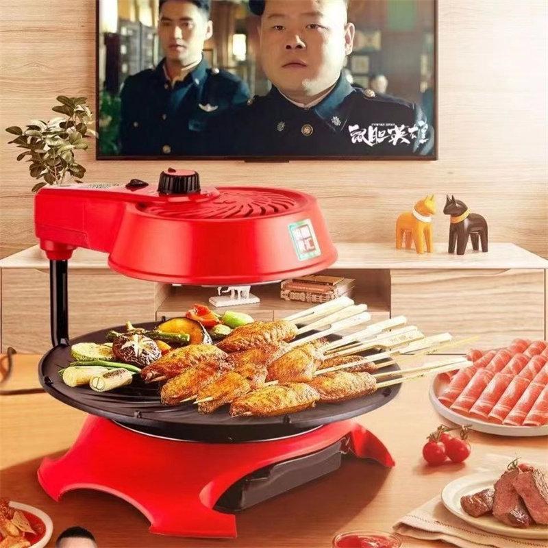 고기불판 연기없는그릴 고기판 바베큐 실내 가정용 전기그릴팬 무연전기그릴 - 상세 이미지 2