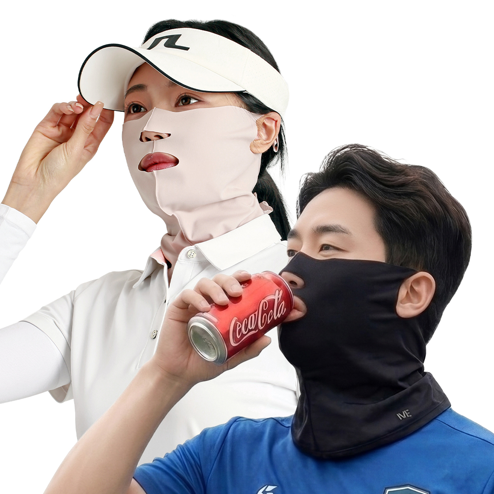 아이브풀커버 UV자외선차단마스크 넥타입 얼굴햇빛가리개 골프등산러닝자전거낚시 - 상품 이미지