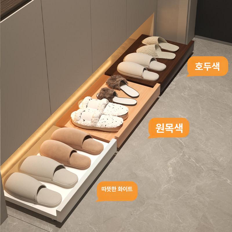 현관 신발장 서랍식 수납함 슬라이딩 수납 선반 신발정리 틈새 보관함 - 상세 이미지 2