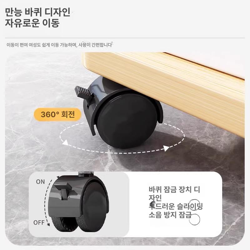 간이 책상서랍 캐비닛 잠금장치 보조서랍 수납장 이동서랍 책상밑 롤러형 사무실용 - 상세 이미지 4