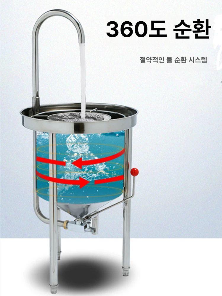 상업용 쌀세척기 대형 스텐 급식실 수압식 쌀씻는기계 도구 방앗간 급식소 - 상세 이미지 3