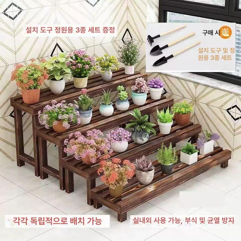 인테리어 거실화분정리대 발코니 화분받침대 화분대 화분선반 진열대 계단식 장식 - 상세 이미지 2