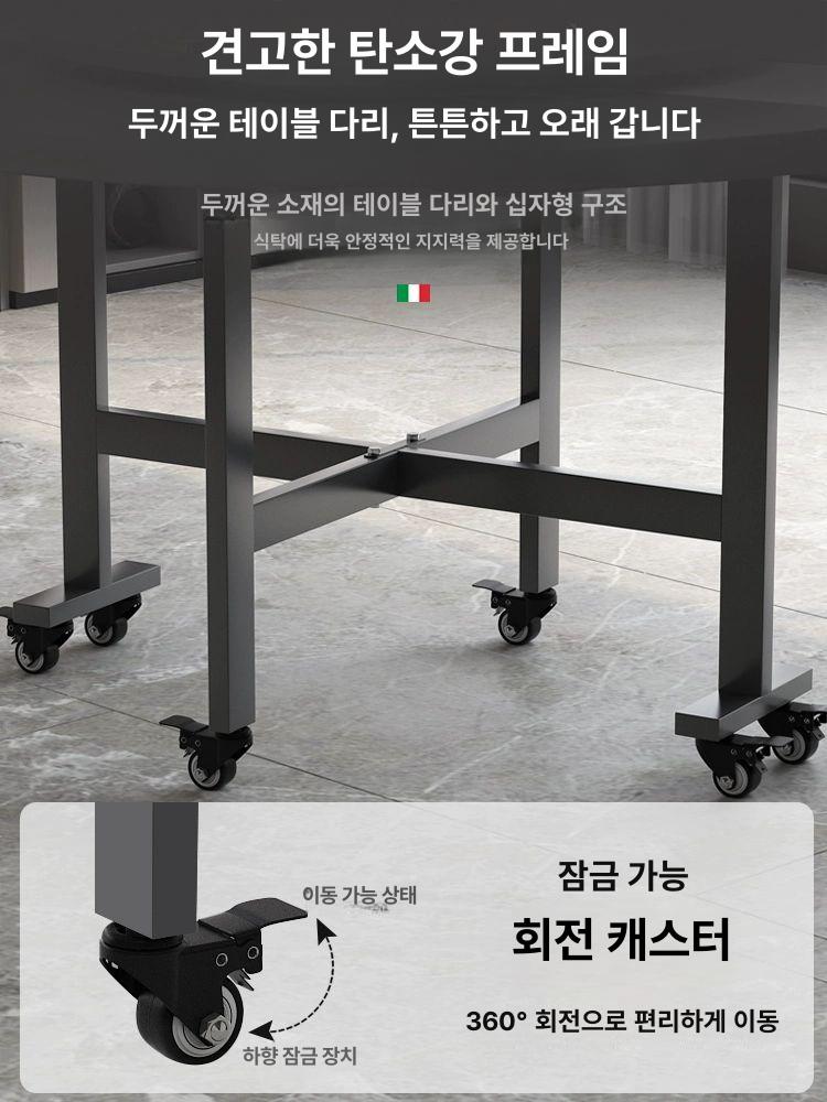 회전식 식탁 원목 대리석 상판 회전 테이블 중식당 레스토랑 주방용품 라운드탁 - 상세 이미지 2
