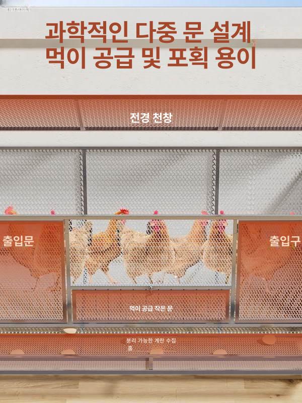 방목 대형 닭장 야외 사육장 모이통 새장 병아리 오리 조류 농장용 펜 - 상세 이미지 4