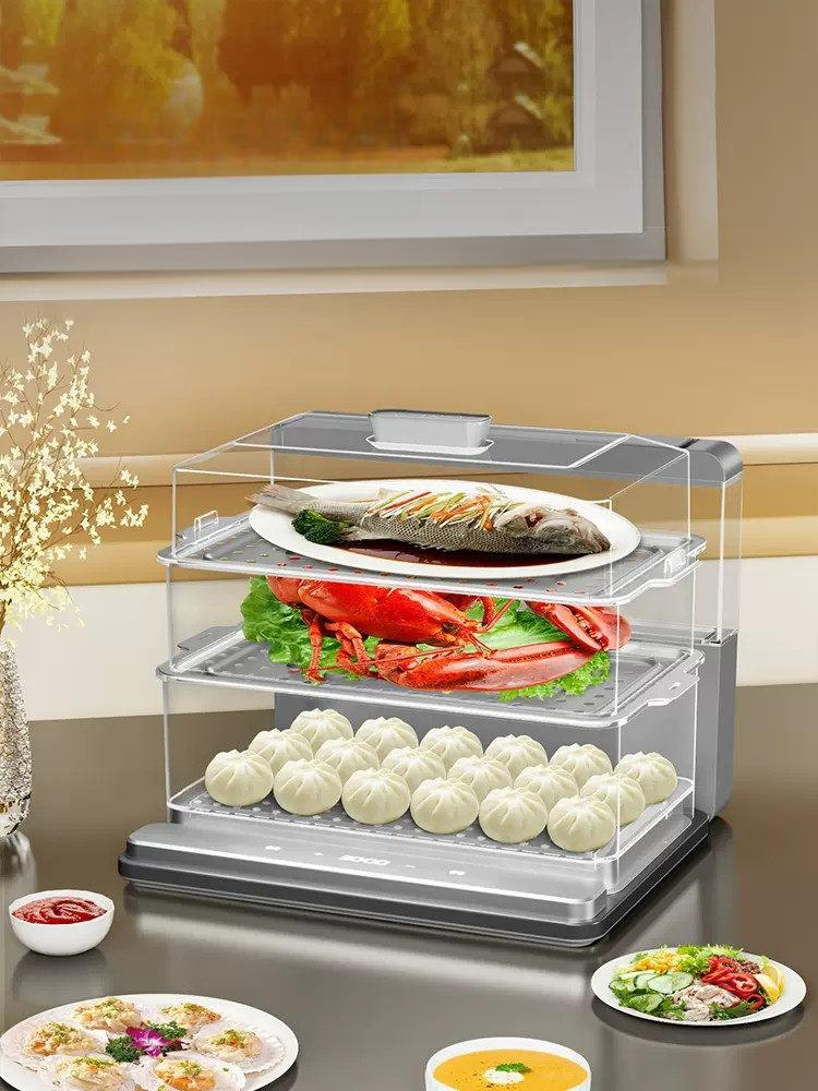 대용량 찜기 전기 해산물 가정용 조리기 증숙기 조개 생선 만능 찜통 스팀쿠커 절약형 - 상세 이미지 3