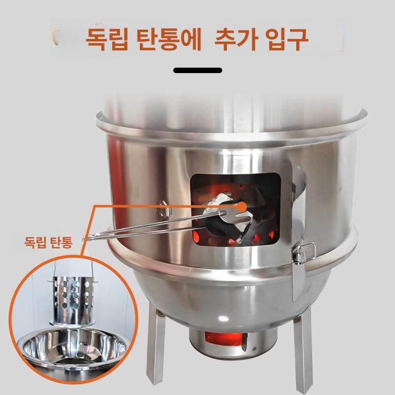 야외 화로 구이판 주물 바베큐 그릴 삼겹살 훈제 캠핑용 소형 꼬치 구워내기 - 상세 이미지 3