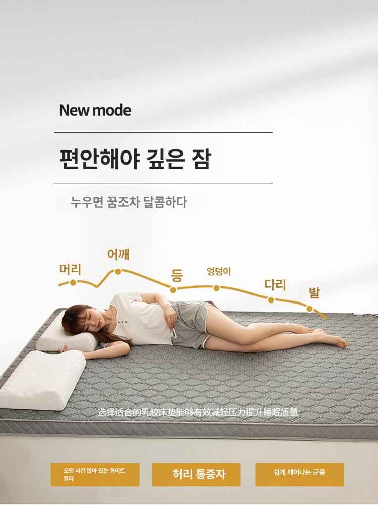 휴대용 접이식 매트리스 토퍼 쿠션 침대 싱글 더블 킹사이즈 낮잠 요가 폼 바닥 패드 - 상세 이미지 4