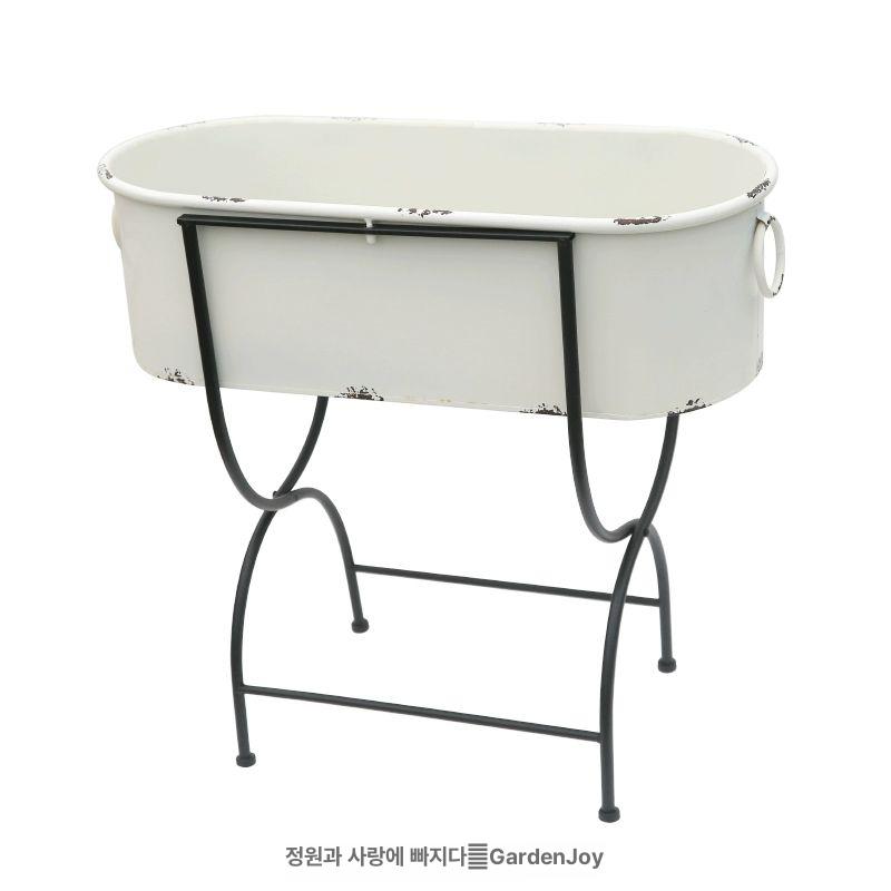 스타일 욕조 화분 가드닝 선반 빈티지소품 인테리어 정원 엔틱 장식 앤틱 꽃대 베란다 - 상세 이미지 5