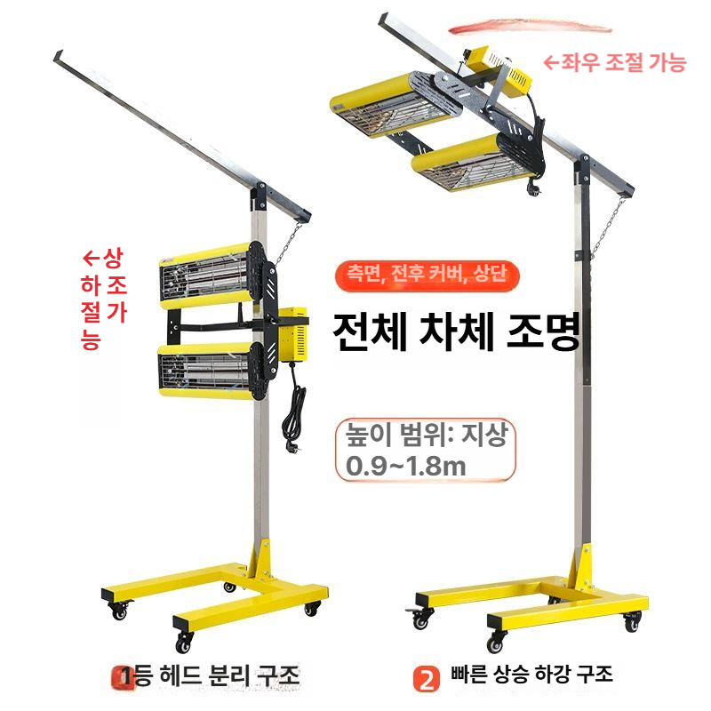 자동차 도장건조기 고온 말리기 도색 차량 열풍기 판금 열처리 램프 적외선 산업용 - 상세 이미지 3