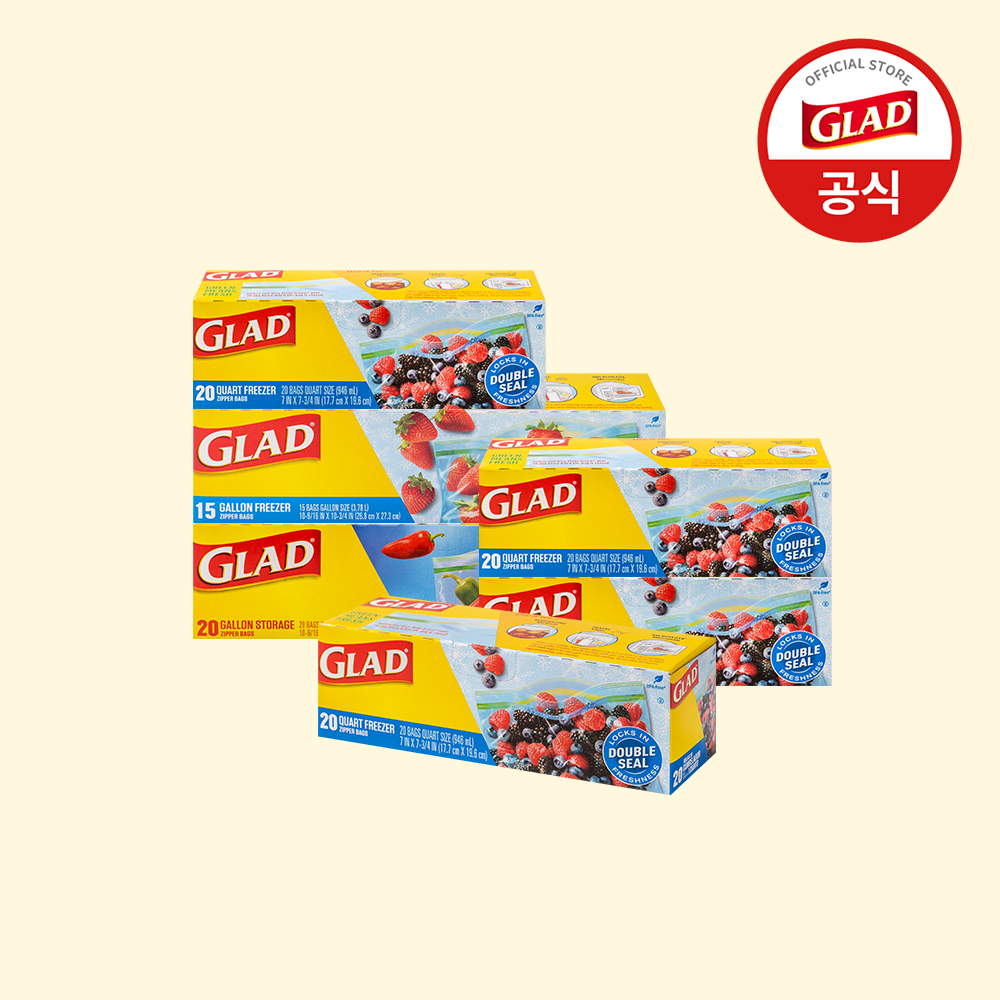[첫구매 전용] 4중 잠금 매직백 중대형 혼합 6개 세트 (115매) 냉장고 정리 보관 소분 투명 지퍼백 - 상세 이미지 2