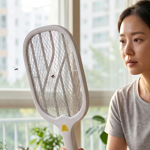 버그킬러 건전지 모기채 화이트 - 상세 이미지 3