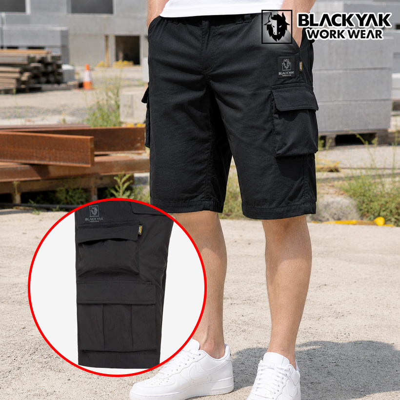 블랙야크 남자 여름 5부 카고반바지 건빵 하프팬츠 나일론 작업용 낚시용 등산용 캠핑반바지 - 상품 이미지