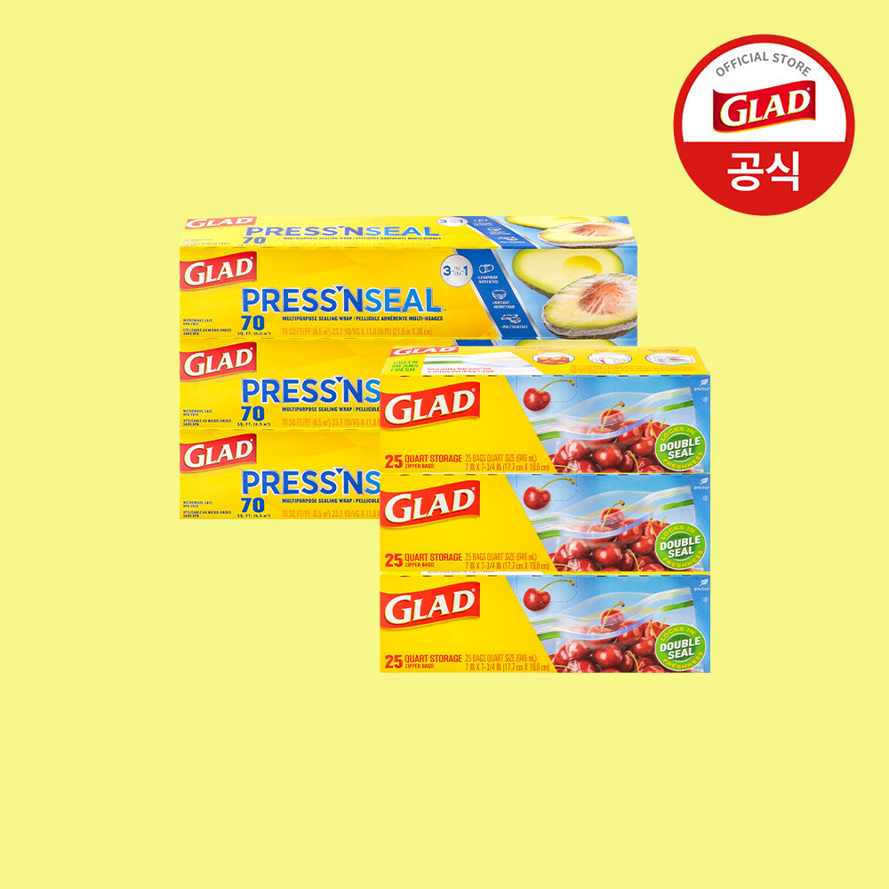 글래드 이정현 매직랩 일반형 3개+4중 잠금 매직백 냉장 중형 (25매) 1개 2026년 달력포함 - 상품 이미지