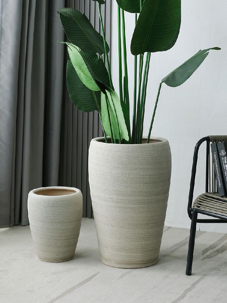 거실 세라믹 식물 텃밭 분갈이 인테리어 도예 대형 토분 원형 텃밭상자 텃밭화분 대형화분 - 상세 이미지 4