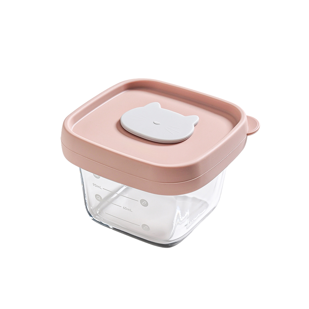 주니 이유식 보관 밀폐 용기 3종 세트 유아 아기 유리 공병 간식통 150ml - 상세 이미지 3