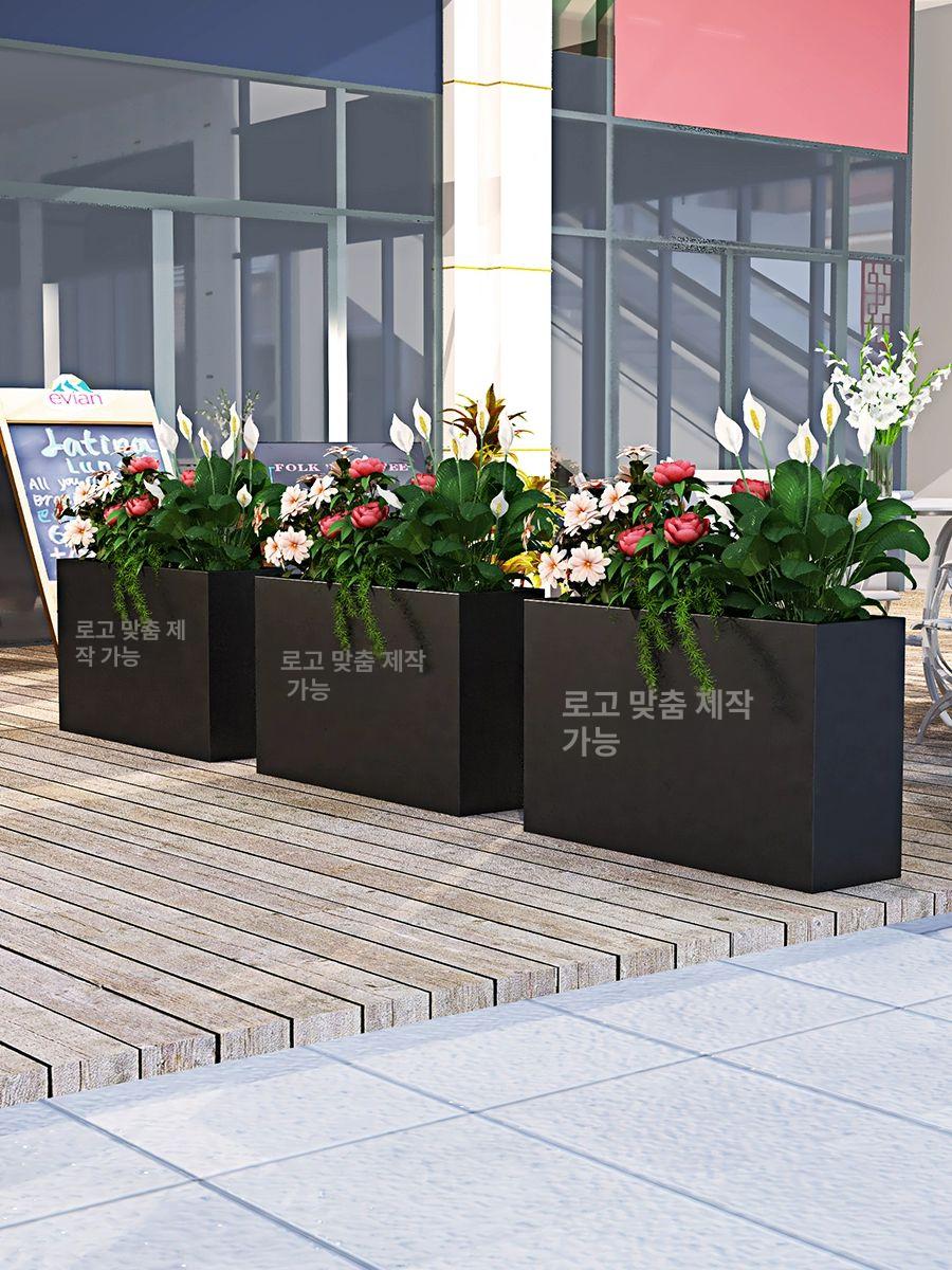 업소용 화분파티션 대형 펜스 공간분리 칸막이 식물 가림막 길이 목재 야외 높이 - 상세 이미지 3