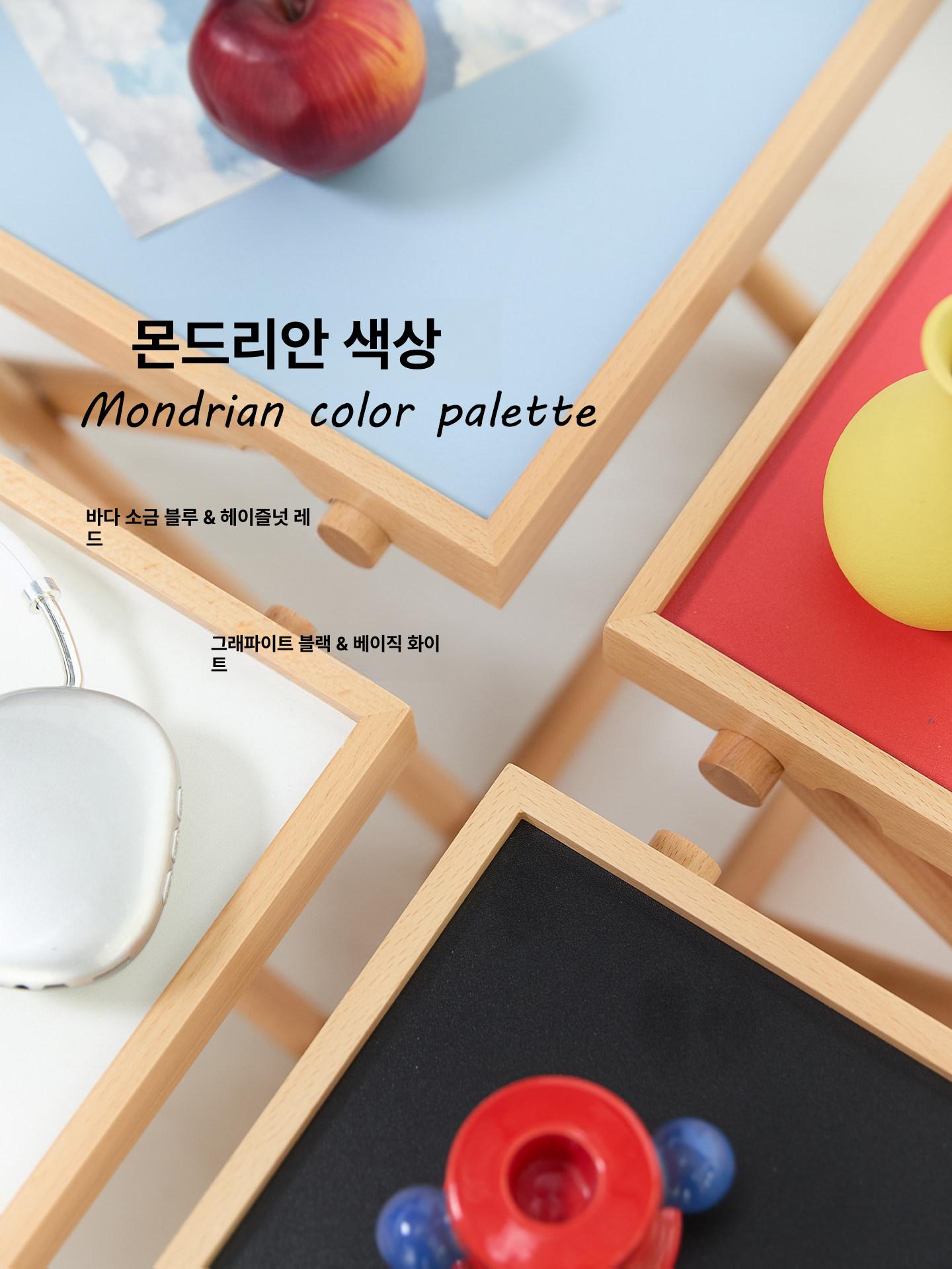 북유럽 접이식 우드 사이드 테이블 휴대용 소파 옆 탁자 아파트 발코니 야외용 - 상세 이미지 3