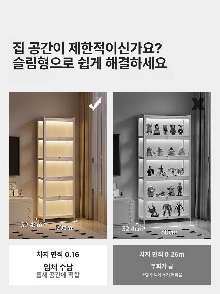 양주 수납장 장식 아크릴 위스키진열장 거실 전시케이스 주류수납 캐비닛 보관 와인장 - 상세 이미지 2