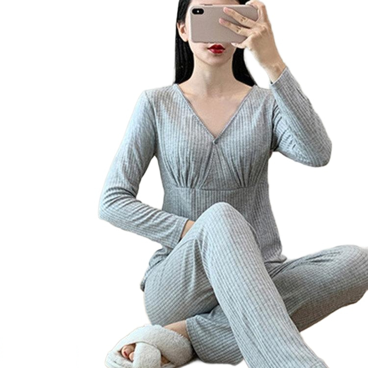실내복 모유수유잠옷 산후 여성 출산 임신 홈웨어 여름 - 상품 이미지