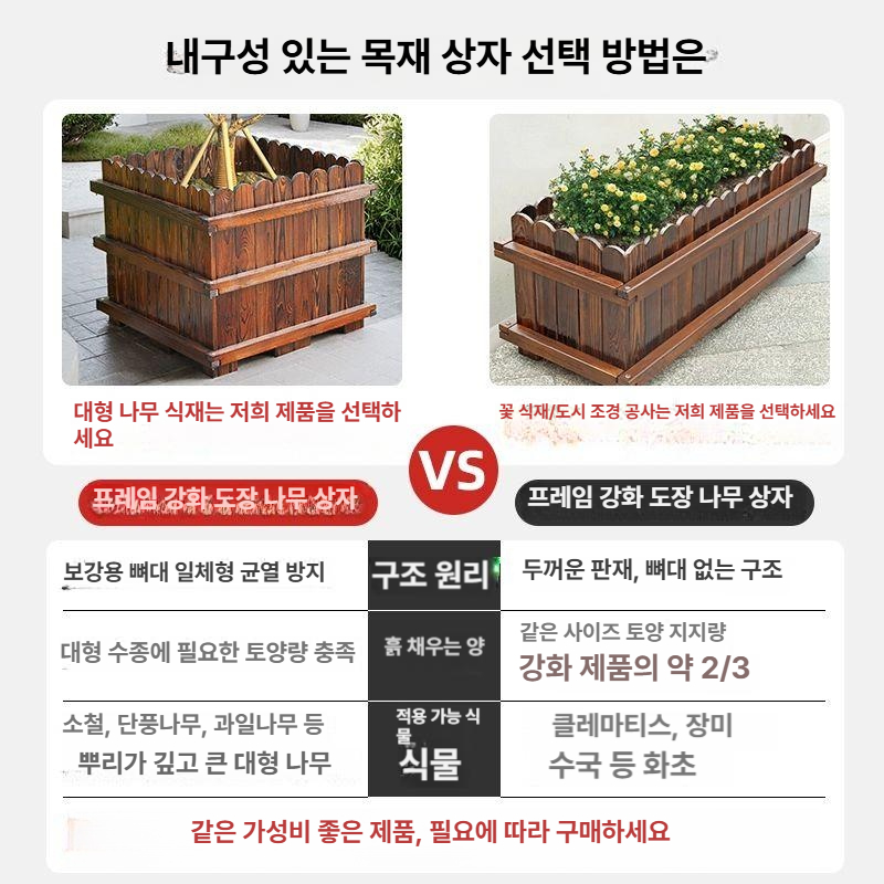 원목 나무화분 목재 인테리어 빈티지 화단 통나무 텃밭 소품 커버 장식 꽃 받침 선반 - 상세 이미지 4