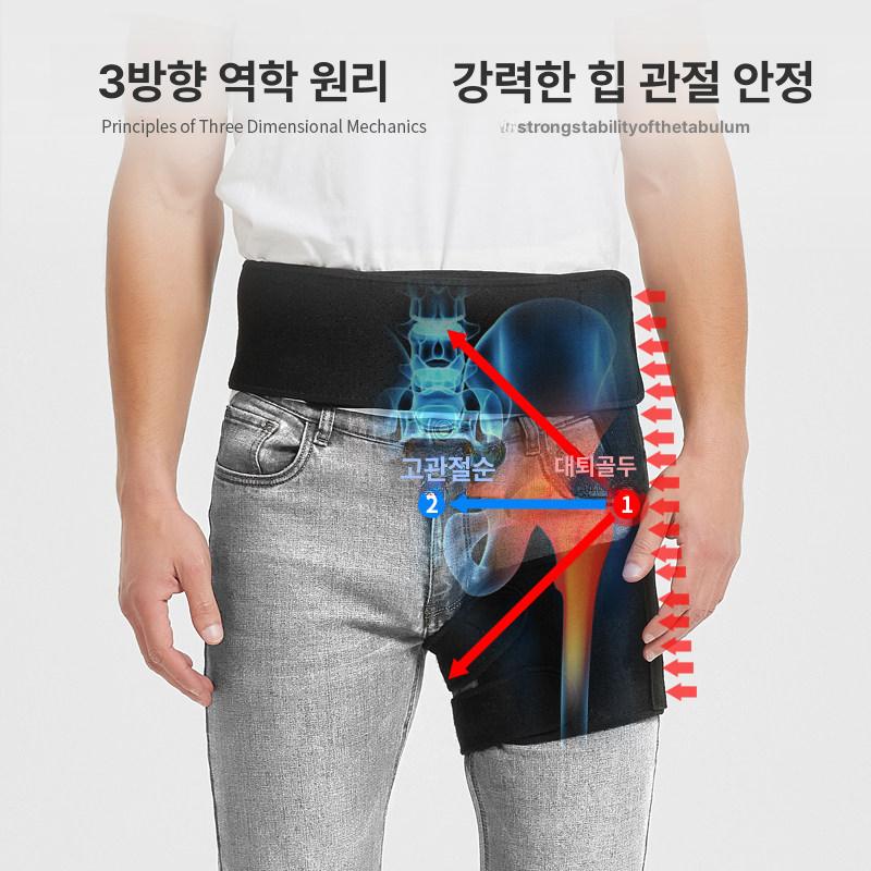 압박대 고관절보호대 허리지지대 복압벨트 허리보호대 교정 압박밴드 대퇴골 헬스벨트 - 상세 이미지 2