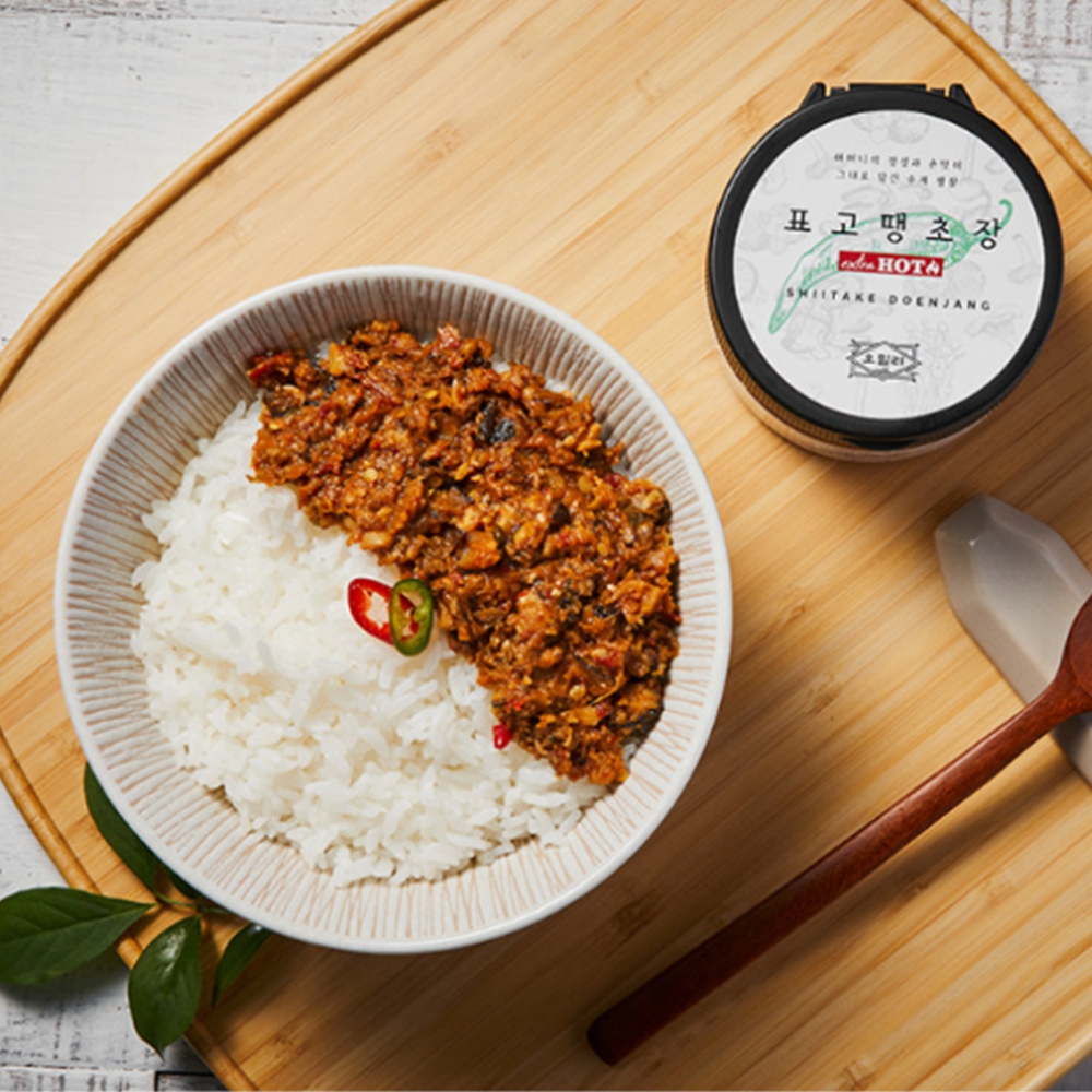 오밀리 표고 땡초장 250g 매콤 감칠맛 밥반찬 등산 캠핑 냉장보관 OM-1005 - 상세 이미지 4
