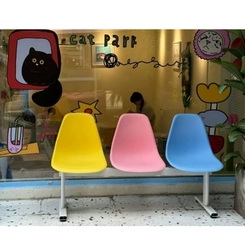 야외 정원 벤치 의자 카페 테라스 휴게소 플라스틱 의자 대기 좌석 - 상품 이미지