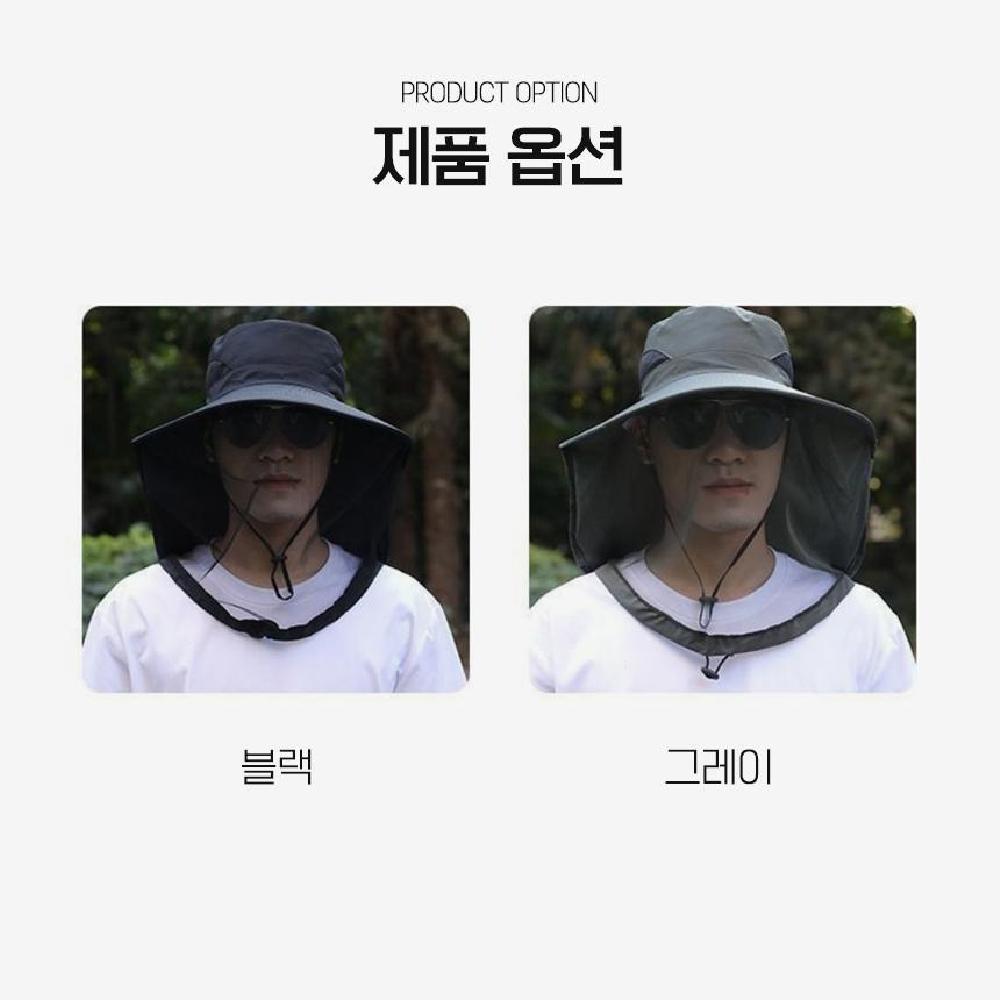 방충 벌초모자 여름 모기장 벌레퇴치 모자 등산 낚시 사파리 와이드챙 메쉬 벌 - 상세 이미지 5