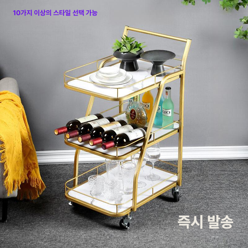 업소용 이동식 서빙 음식 카트 레스토랑 바퀴달린 트레이 다이닝 웨건 - 상세 이미지 2