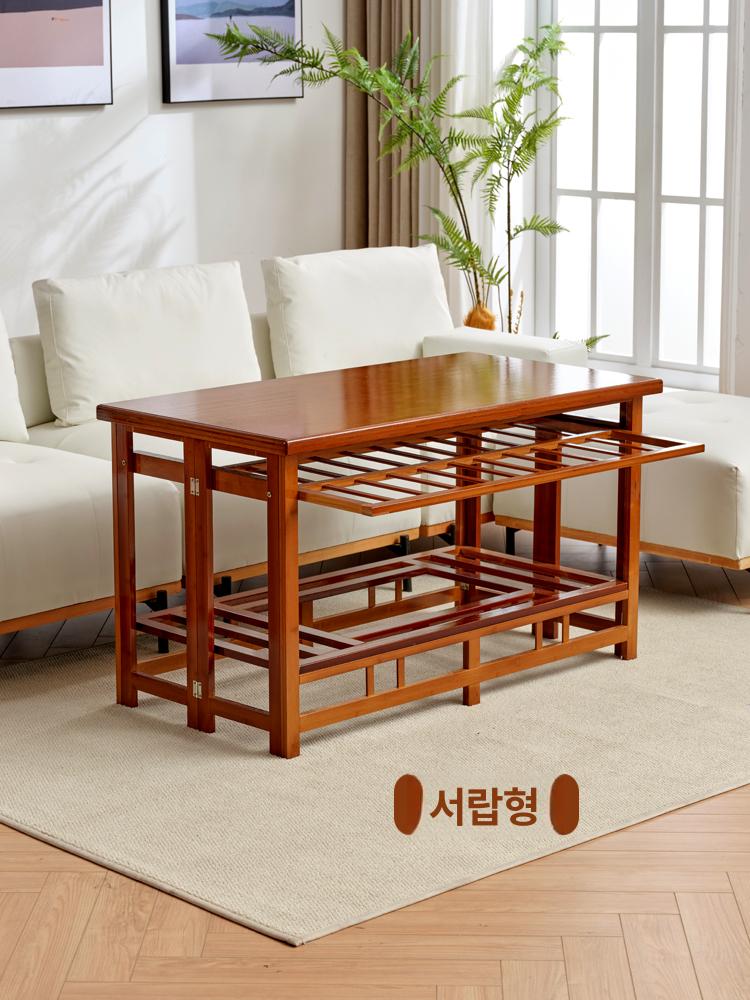 온열탁자 거실 소파 난방 좌식 접이식 풋워머 원목 겨울 난로 테이블 - 상세 이미지 4
