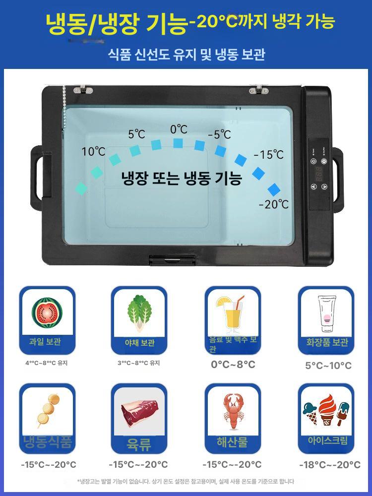 차량용 냉장고 소형 미니 아이스박스 차박 트럭 자동차 냉동 보관함 휴대용 - 상세 이미지 3