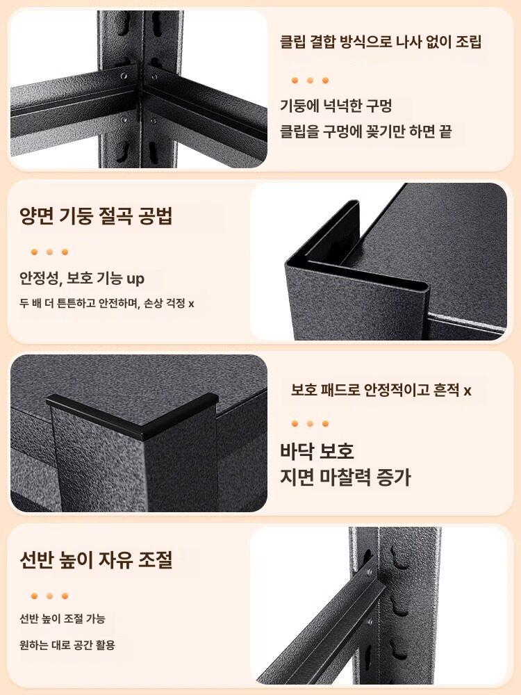 세탁기장 건조기수납장 베란다 거치대 받침대 정리대 캐비닛 앵글선반 세탁실선반 - 상세 이미지 4