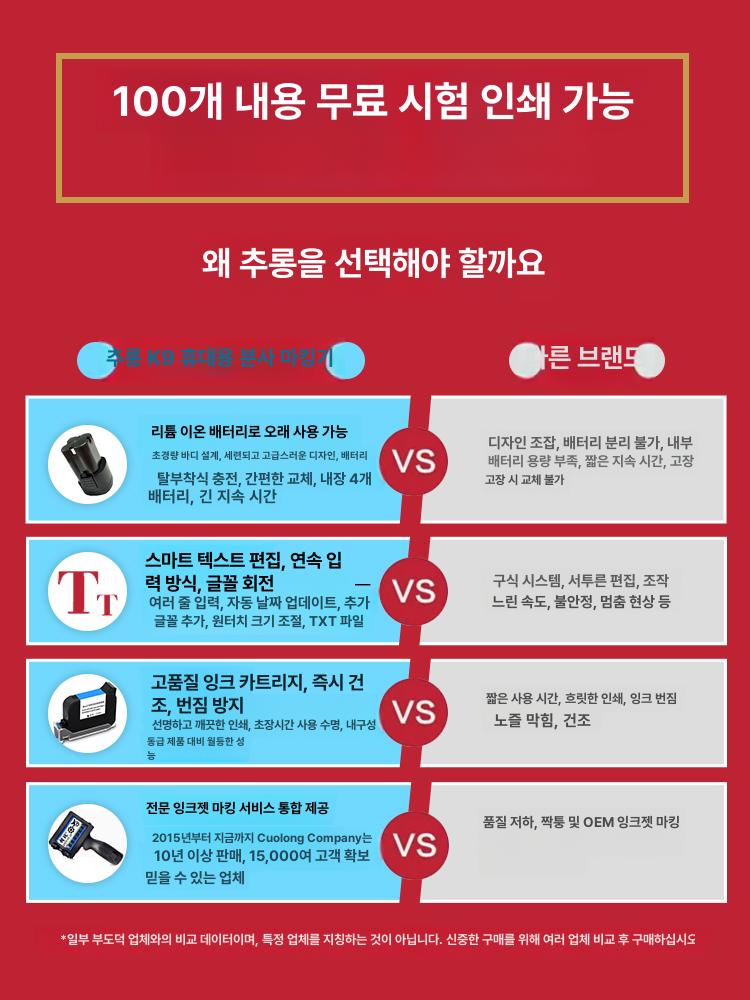 휴대용 잉크젯마킹기 라벨기 날짜 잉크젯프린터 핸드헬드 핸드마킹기 인쇄기 유통기한 - 상세 이미지 2