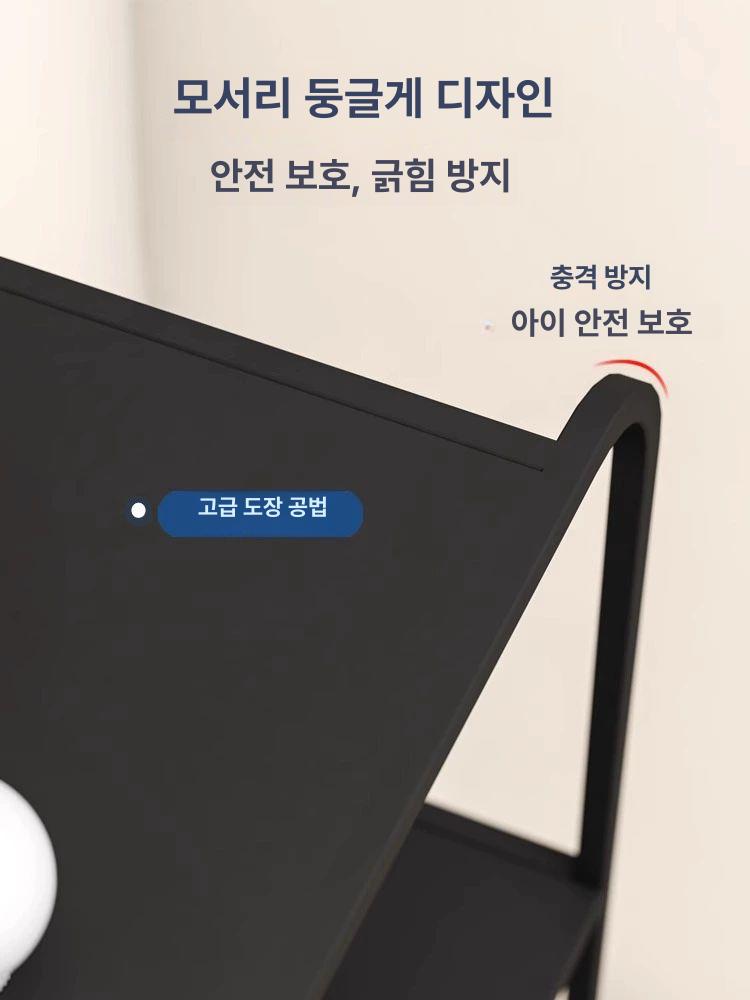 소파 뒤 틈새 수납 선반 책장 협탁 좁은 공간 활용 침대 옆 거실 단층 스탠드 - 상세 이미지 3