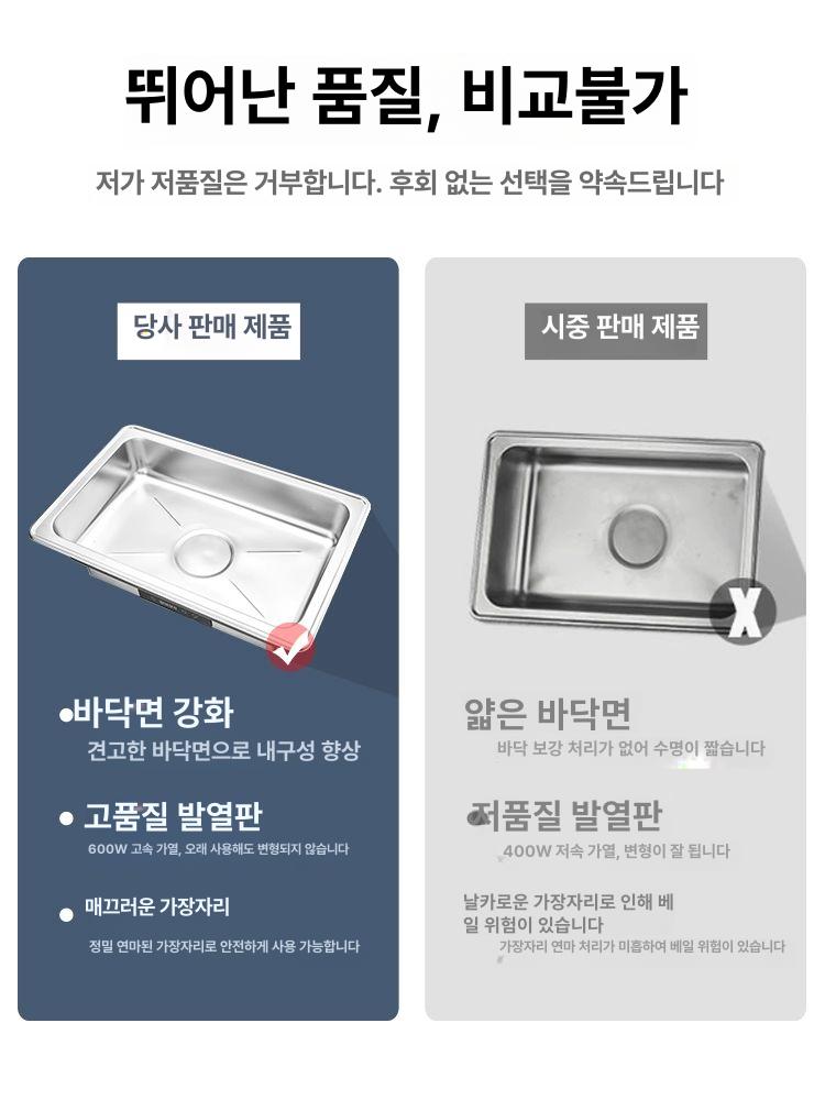 음식 보온기 조명 뷔페 중탕 푸드 워머 반찬 온열 레스토랑 전기 가열 탕 - 상세 이미지 3