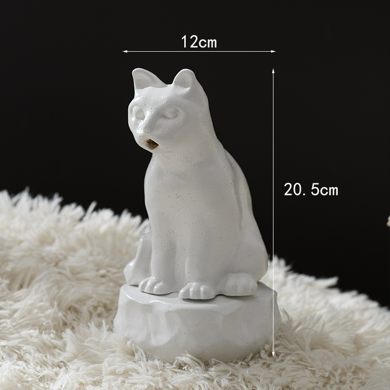 고양이 향홀더 세라믹 트레이 향꽂이 받침대 인센스 버너 요가 장식품 스파 - 상품 이미지