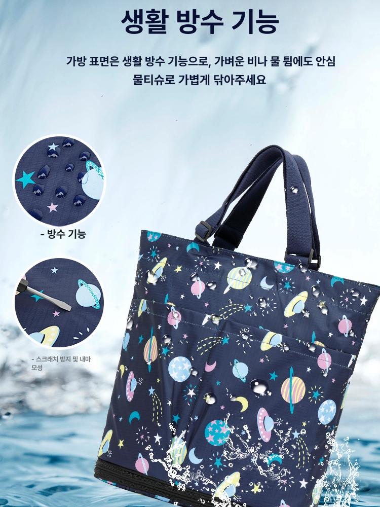 바퀴달린 카트 장바구니 대형 휴대용 시장가방 트롤리 시장캐리어 쇼핑백 보관 바스켓 - 상세 이미지 5